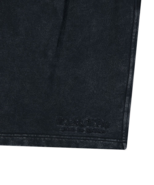 Pigment Washing Sweat Shorts Charcoal