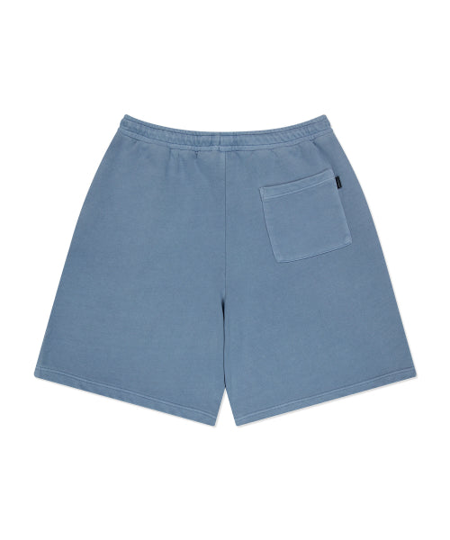 Pigment Washing Sweat Shorts Blue