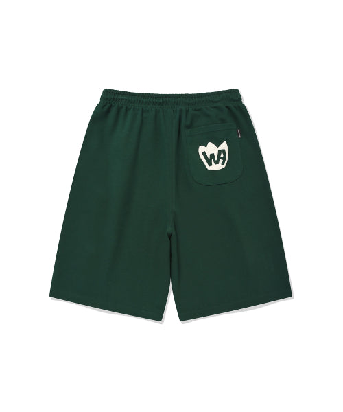 Two-tuck Bermuda Sweat Shorts Green