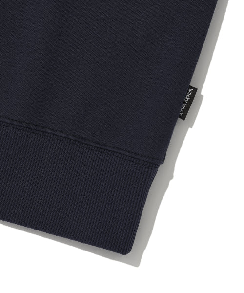 sweat collar short-sleeved T-shirt navy