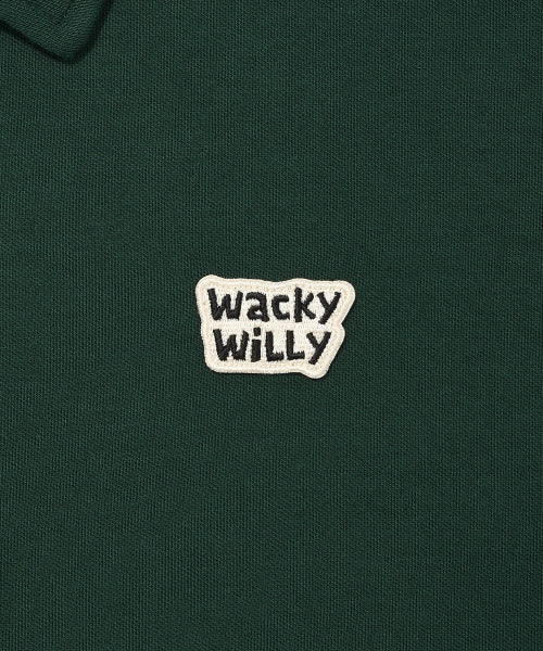 Sweat collar short-sleeved T-shirt green
