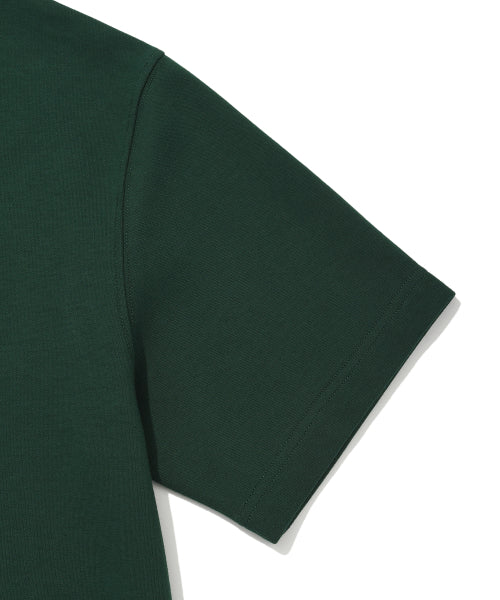 Sweat collar short-sleeved T-shirt green