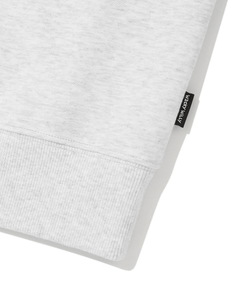 Sweat collar short-sleeved T-shirt light gray