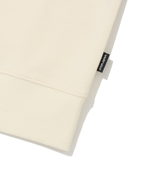 Sweat collar short-sleeved T-shirt cream