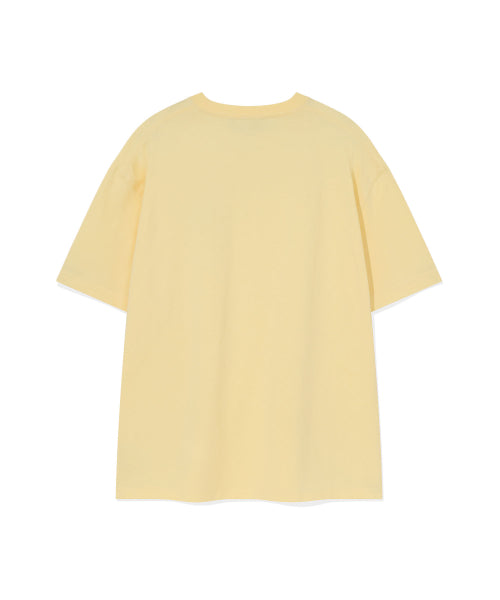 Small typo Short-sleeved T-shirt Yellow