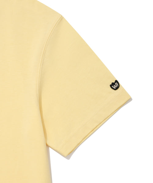Small typo Short-sleeved T-shirt Yellow