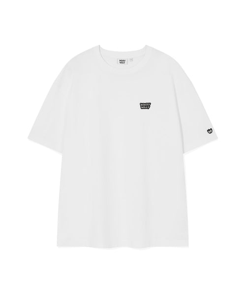 Small typo short-sleeved T-shirt white