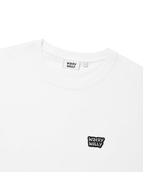 Small typo short-sleeved T-shirt white