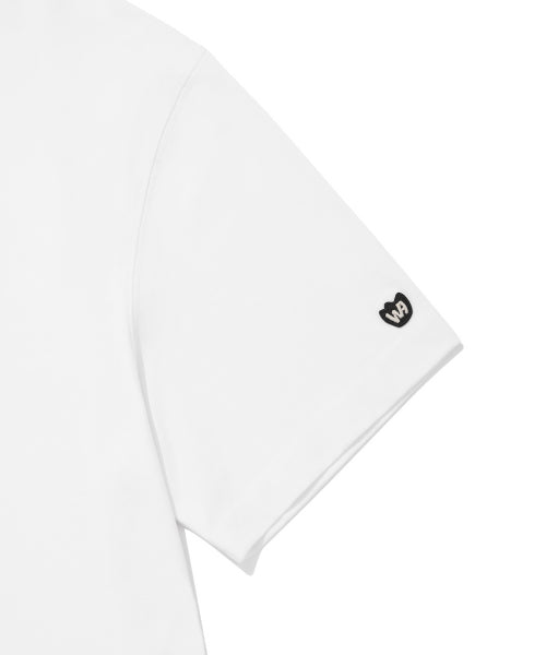 Small typo short-sleeved T-shirt white