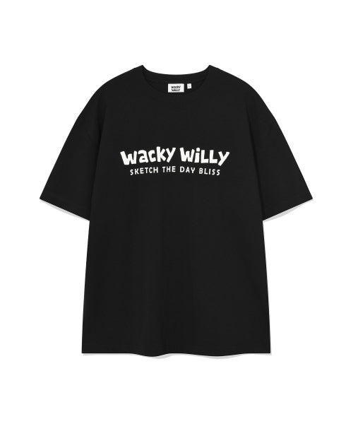 Big typo short-sleeved T-shirt black