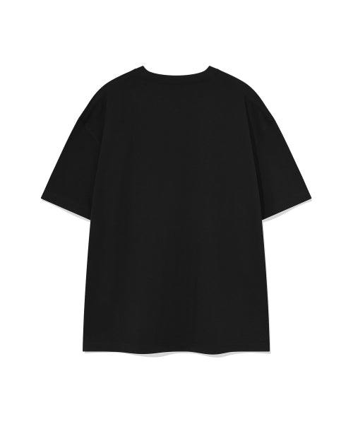 Big typo short-sleeved T-shirt black