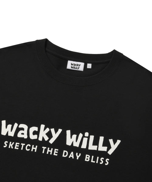 Big typo short-sleeved T-shirt black