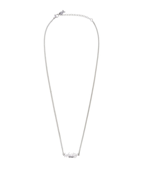 Handwriting necklace silver