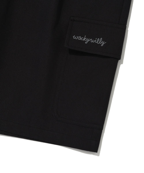 Women's cotton cargo shorts black