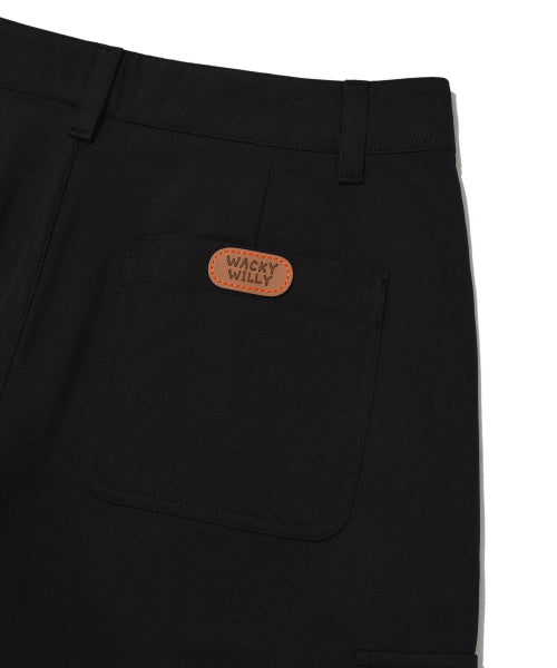 Women's cotton cargo shorts black
