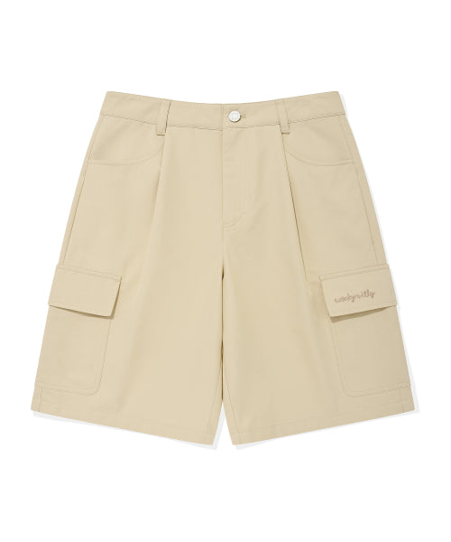 Women's Cotton Cargo Shorts Beige