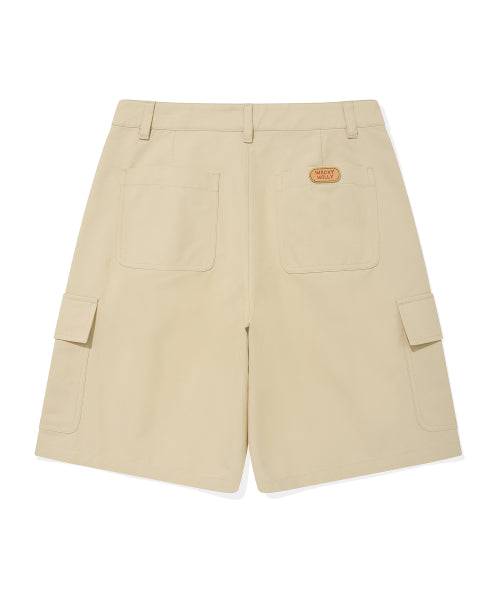Women's Cotton Cargo Shorts Beige
