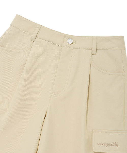 Women's Cotton Cargo Shorts Beige