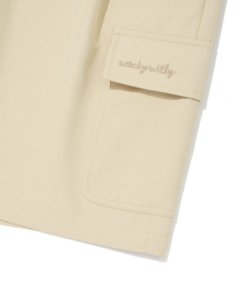 Women's Cotton Cargo Shorts Beige