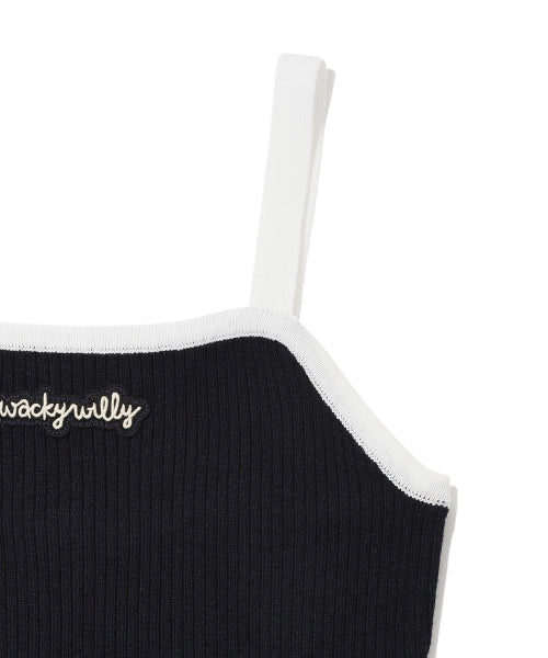Women's Colored Knitwear Bustier Navy