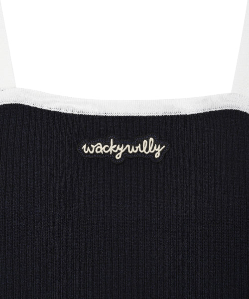 Women's Colored Knitwear Bustier Navy