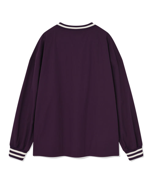 typo Hwaseom Long Sleeve T-Shirt Purple