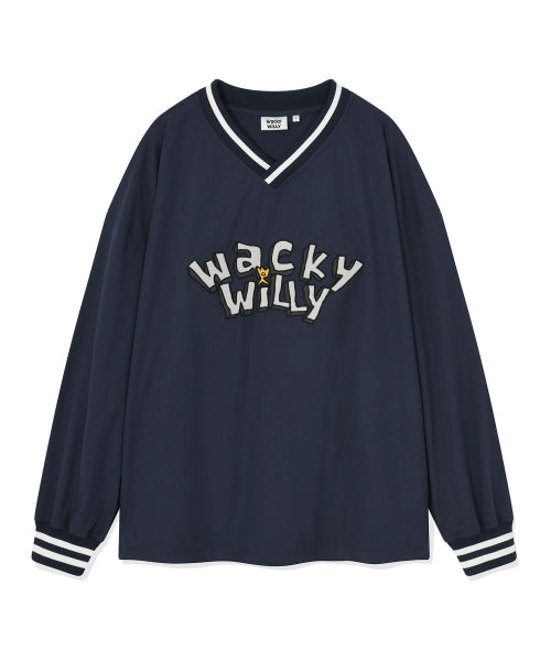 typo Hwaseom Long Sleeve T-Shirt Navy