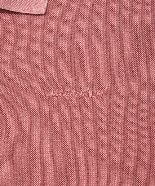 Pigment Dying Collar T-Shirt Pink