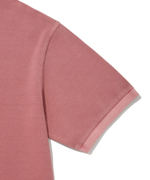 Pigment Dying Collar T-Shirt Pink