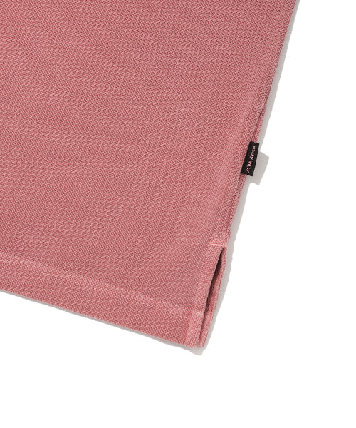 Pigment Dying Collar T-Shirt Pink