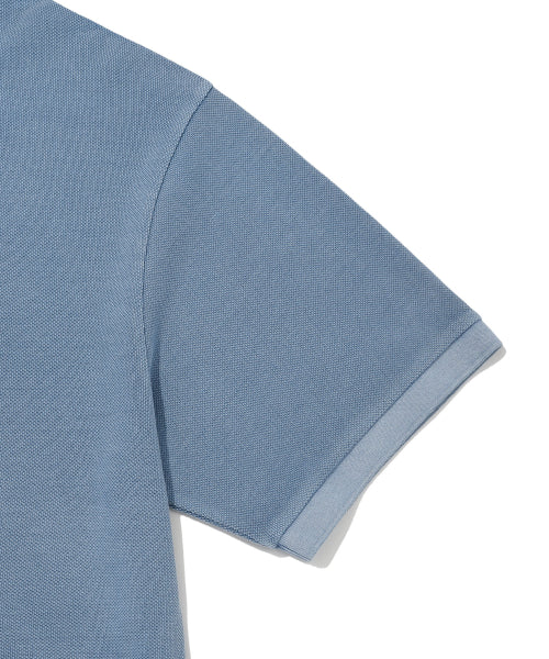 Pigment Dying Collar T-Shirt Blue