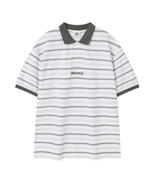 Stripe Collar T-Shirt White