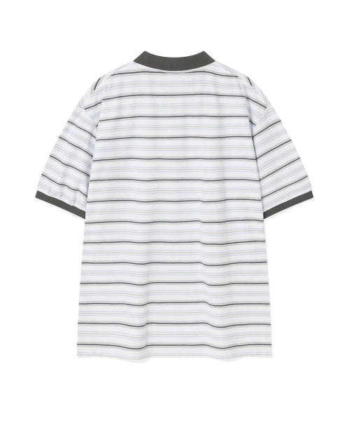 Stripe Collar T-Shirt White