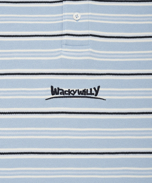 Stripe collar t-shirt blue