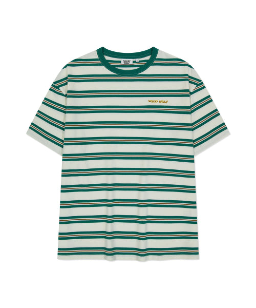 Multi Stripe Short Sleeve T-Shirt Green