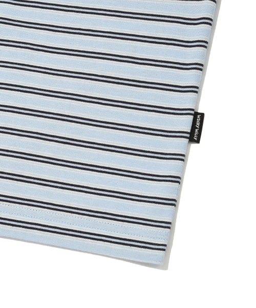Kiki Wappen Coloring Stripe Short Sleeve T-Shirt Blue