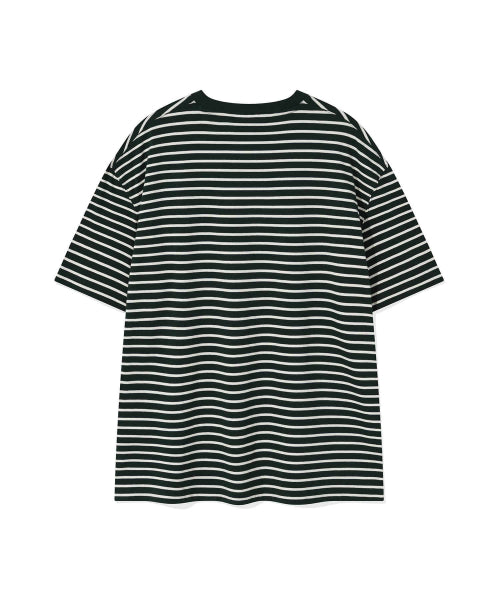Kiki Wappen Stripe Short Sleeve T-Shirt Green