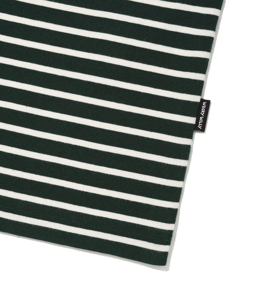 Kiki Wappen Stripe Short Sleeve T-Shirt Green