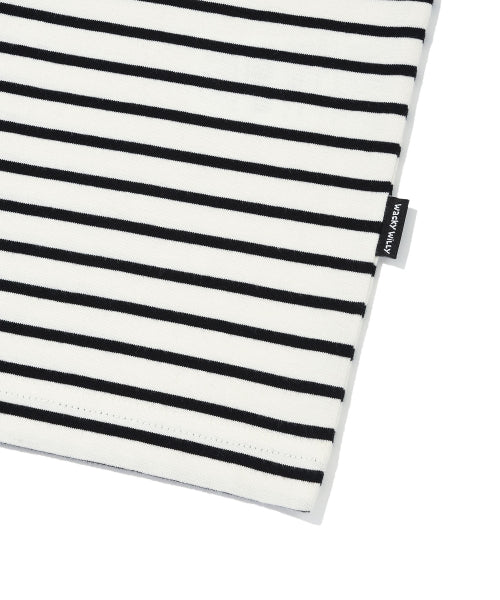 Kiki Wappen Stripe Short Sleeve T-Shirt Black
