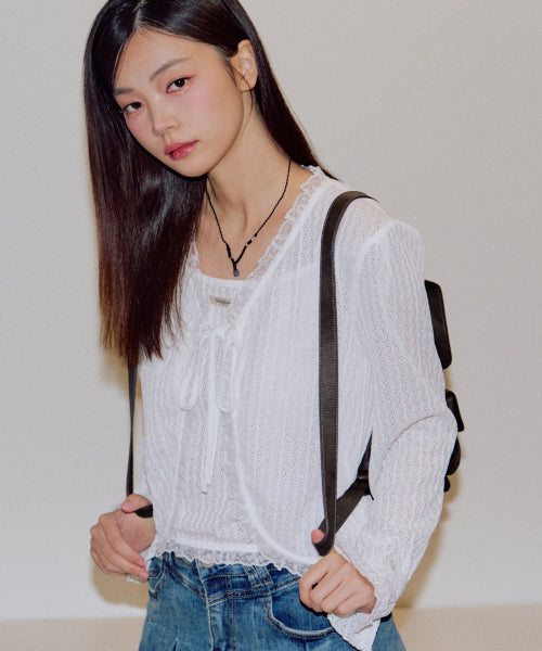 Dorothy Cardigan Set [WHITE]