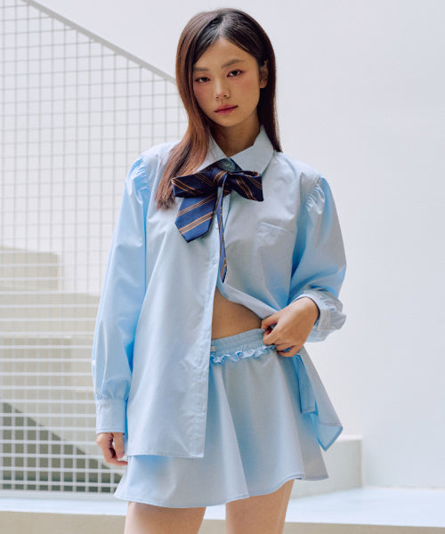 Giselle Skirt Pants [BLUE]