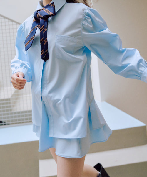 Giselle Skirt Pants [BLUE]
