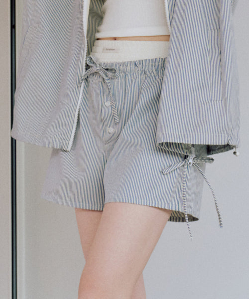 Nadia Layered Shorts Set [BLUE]