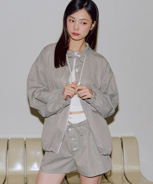 Nadia Layered Shorts Set [BLACK]