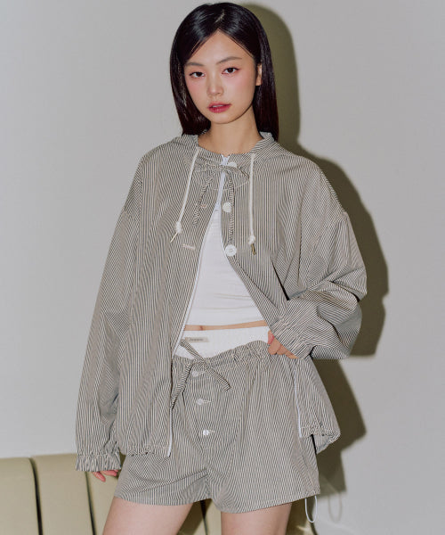 Nadia Layered Shorts Set [BLACK]