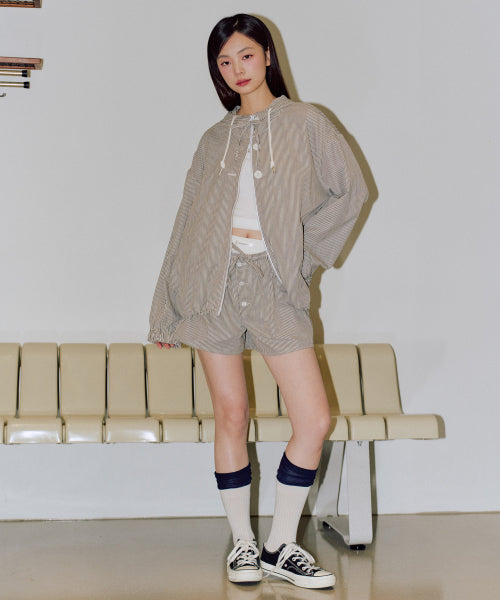 Nadia Layered Shorts Set [BLACK]