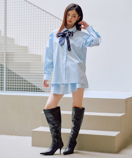 Giselle Puff Shirt [BLUE]