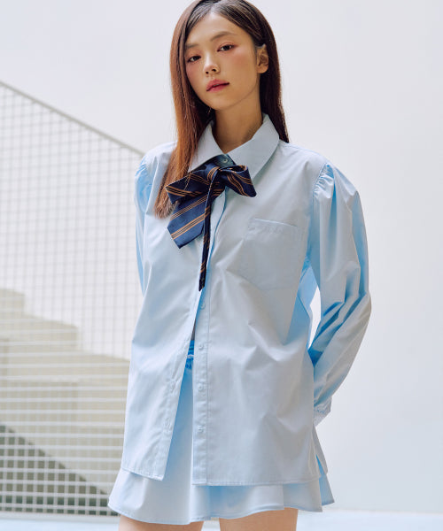 Giselle Puff Shirt [BLUE]