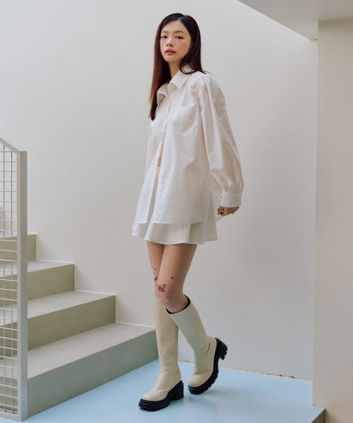 Giselle Puff Shirt [WHITE]