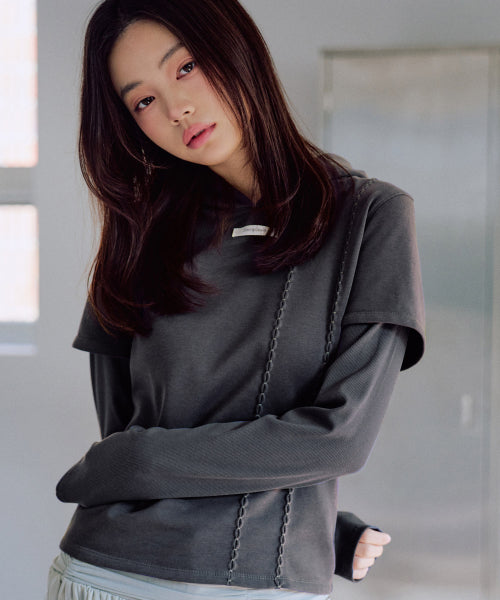 Erica Layered Hood [CHARCOAL]